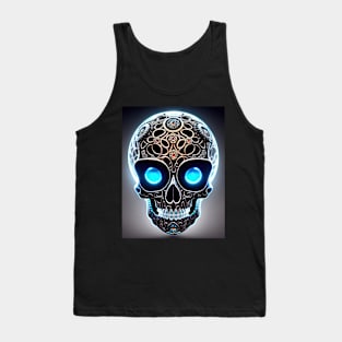 Skull Spooky neon Trippy Tank Top